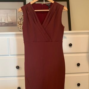 Tahari Cranberry Sheath Dress
